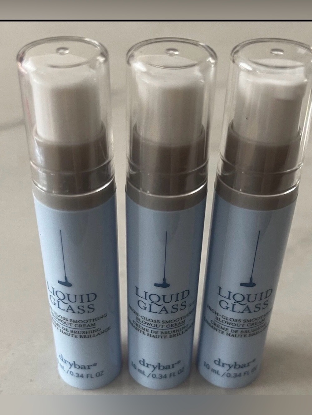 Set of 3 Drybar Liquid Glass High-Gloss Smoothing Blowout Cream